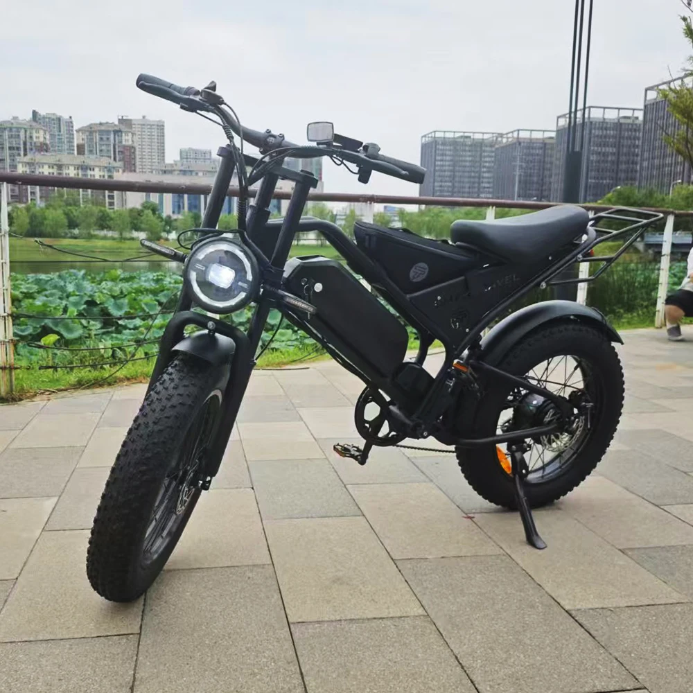Eu Hot Sale Electric Bike 25km/h Fat Tire Mountain Bicycle - close-up view