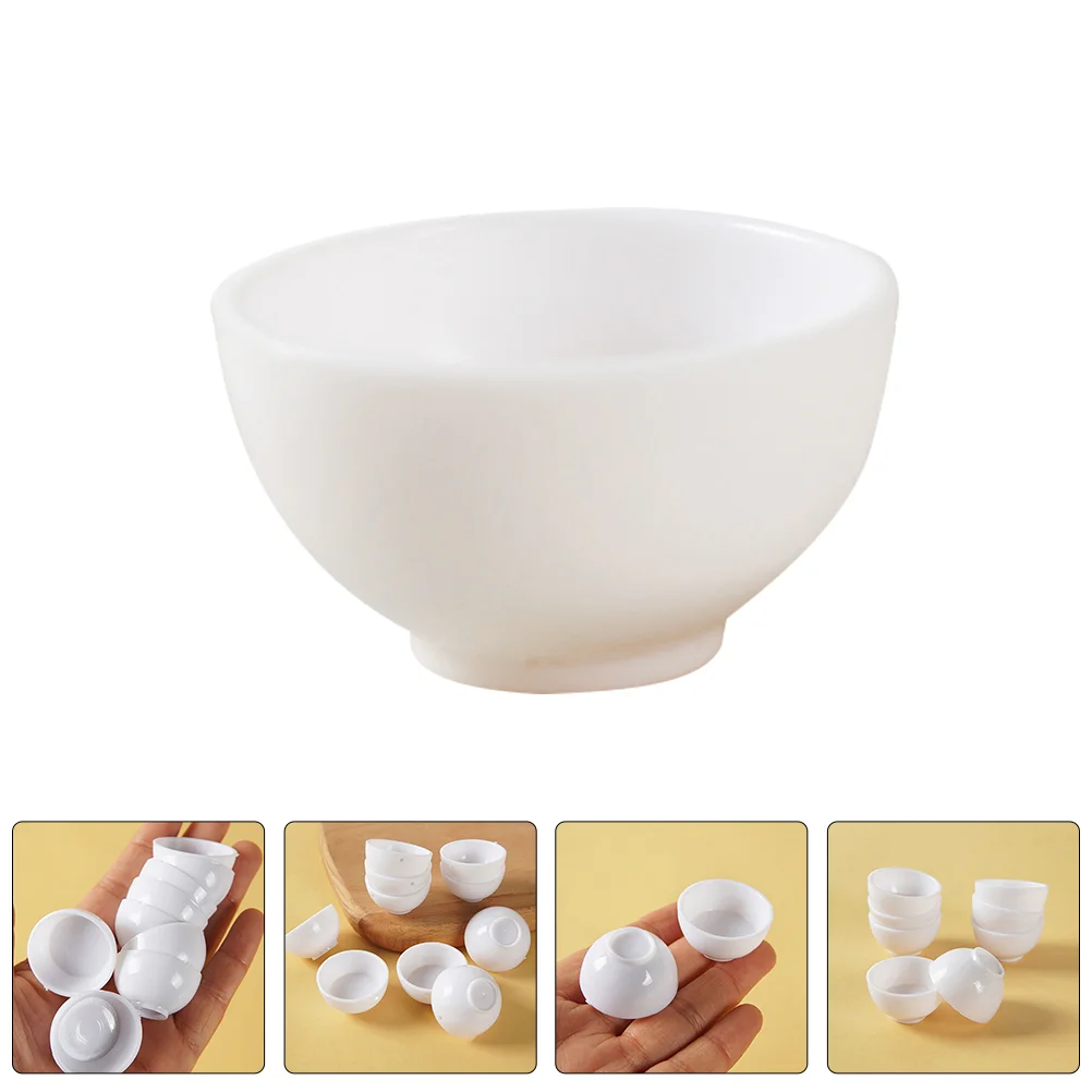 18 Pcs Miniature Food and Play Trifle Bowl Kitchen Pretend Toys Plastic House Decoration Little
