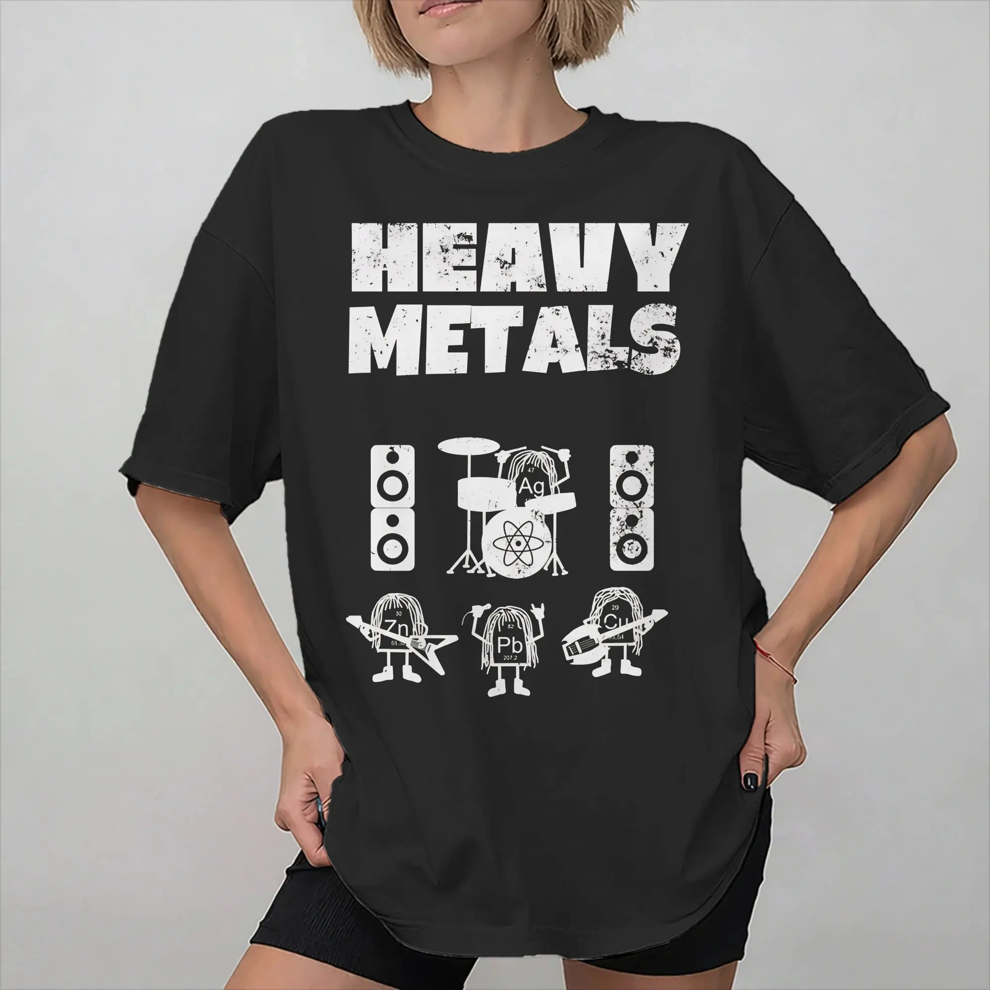 All Seasons Heavy Metals Band Chemists Periodic Tab T Shirt For Unisex  Pure Cotton T-shirts Short Sleeve Tops
