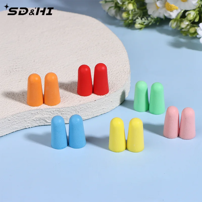Comfortable Earplugs for Noise Reduction 20Pcs Soft Reusable Protection for Work Sleep Travel and Study