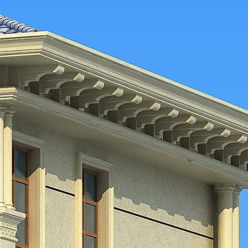 25 * 15 * 13Cm house beam support cement mold Abs plastic European style exterior wall eaves decoration prefabricated module view 4