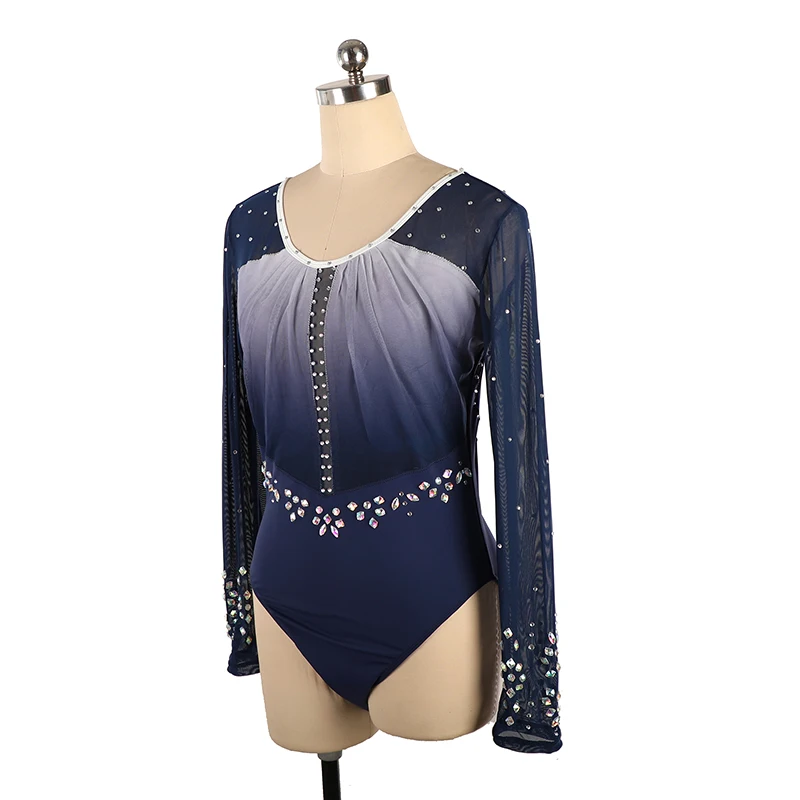 Yoga costume, ballet costume, performance costume, aerial yoga pole dance, women's style,purplish blue， gradient