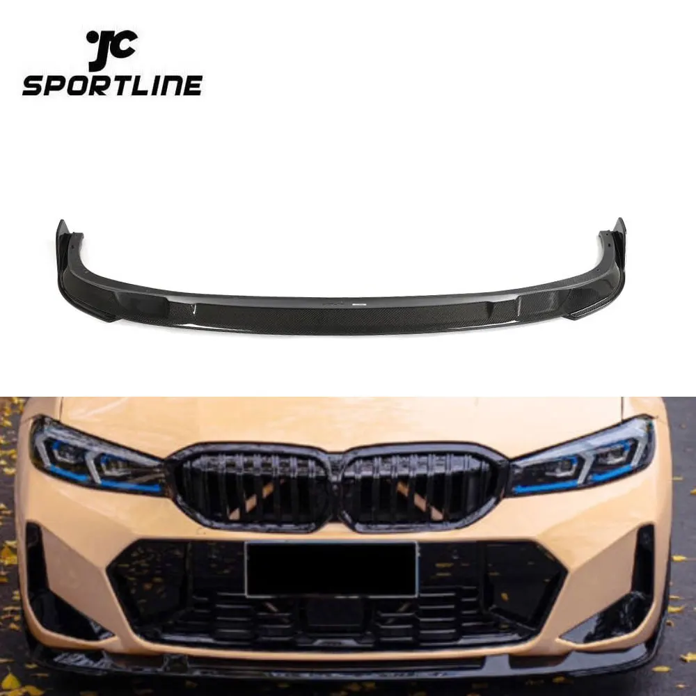 

REAL CARBON Front Bumper Lip Splitter Spoiler For BMW 3 Series G20 LCI 330i M-Sport 2022 2023