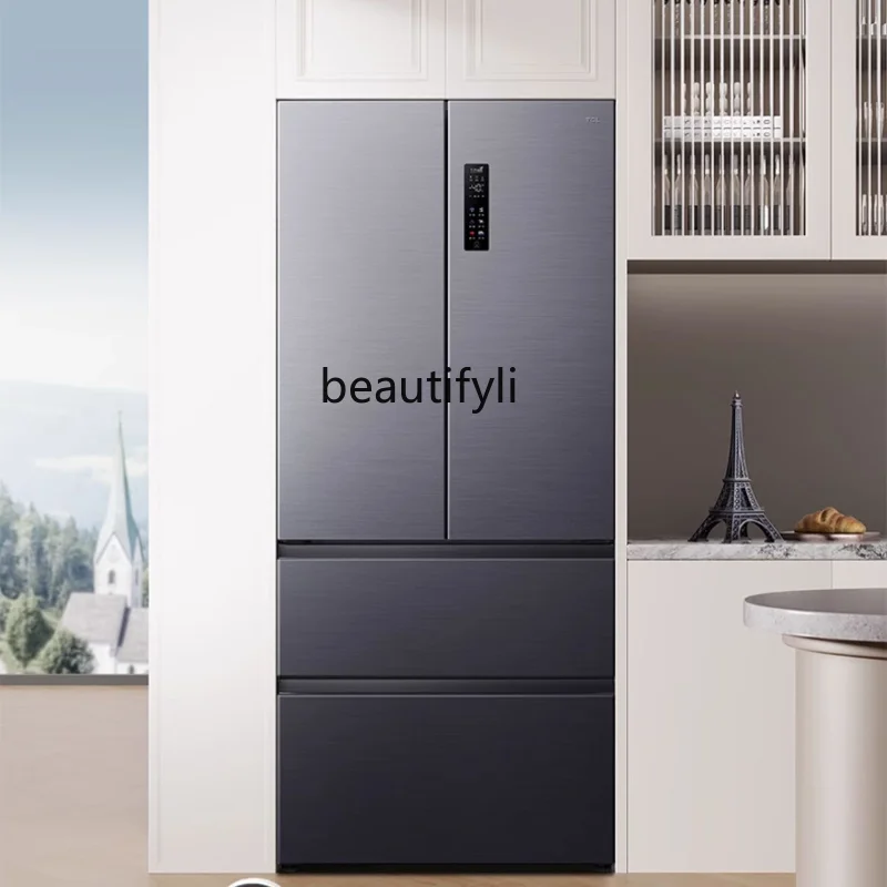 

469 L T9 French Four-Door 58cm Flat Embedded Double Loop Household Electric Refrigerator