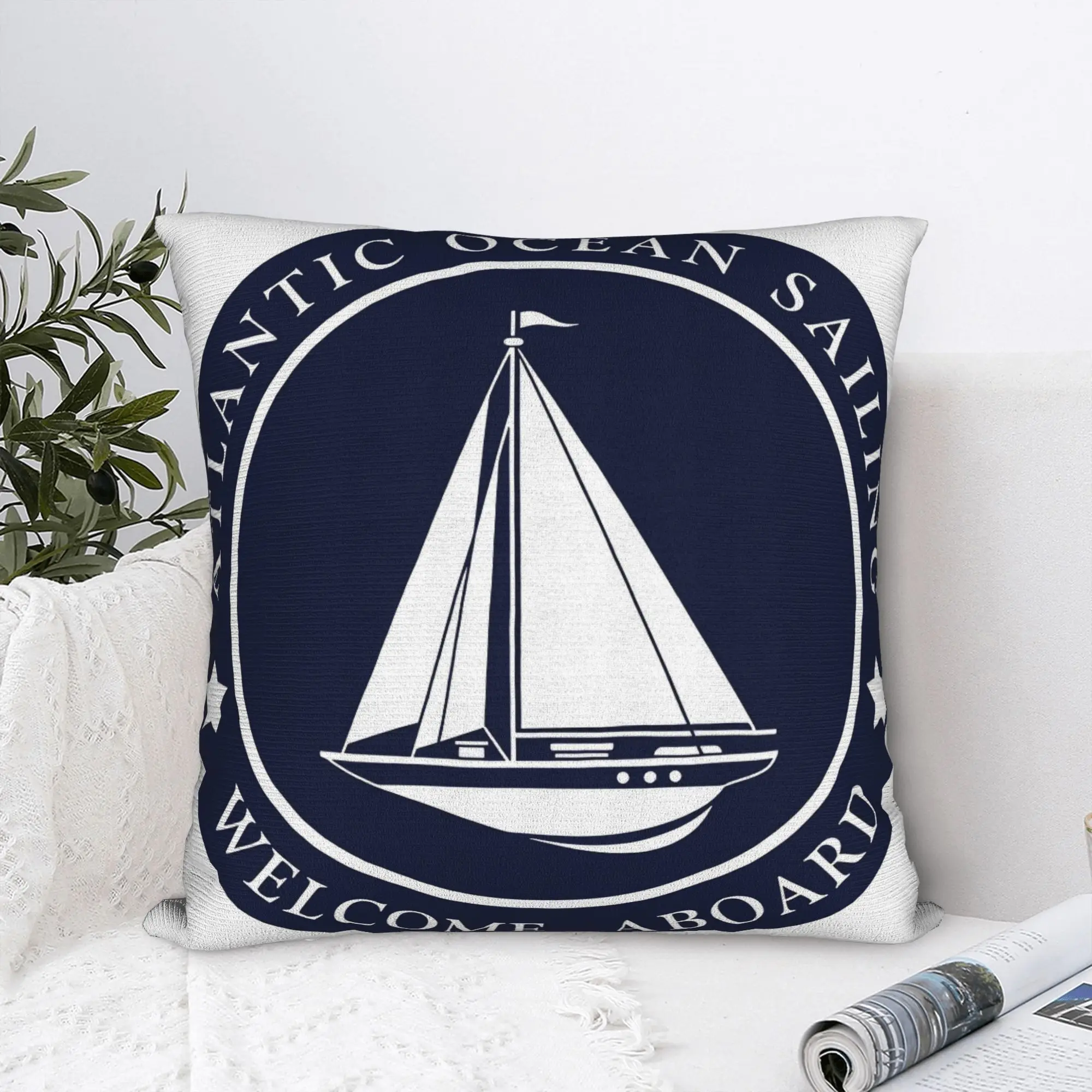 Nordic Dark Blue Nautical Collection Pillowcases  Morden Pillow Case For Wedding Party Home Decor Custom Pillow Cover