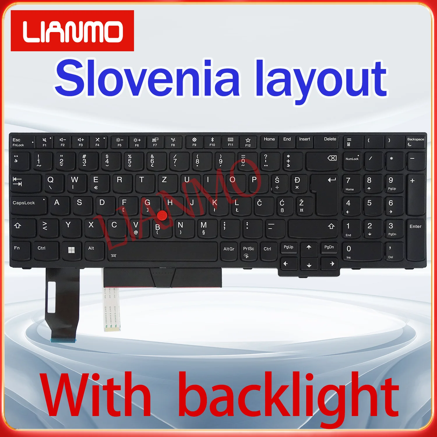 Swedish/Slovenia/Norwegian/Turkish/Switzerland for Lenovo E580 E585 E590 E595 T590 P53S L580 L590 P72 P53 P73 Backligh keyboard