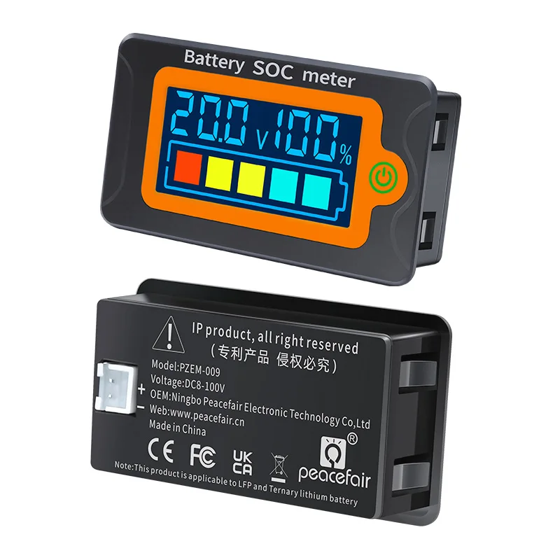 

PZEM009 8-100V Waterproo Lead Acid Lithium Battery Capacity Indicator Car Motorcycle Digital Voltmeter Voltage Tester Meter Tool