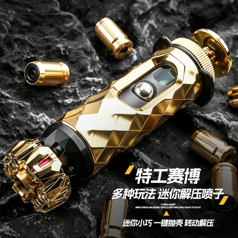 edcメタルマルチプレイアブルラチェットフリップアンチストレスおもちゃ銃排出シェルストレス解消フィジェットスピナークール感覚玩具ギフト
