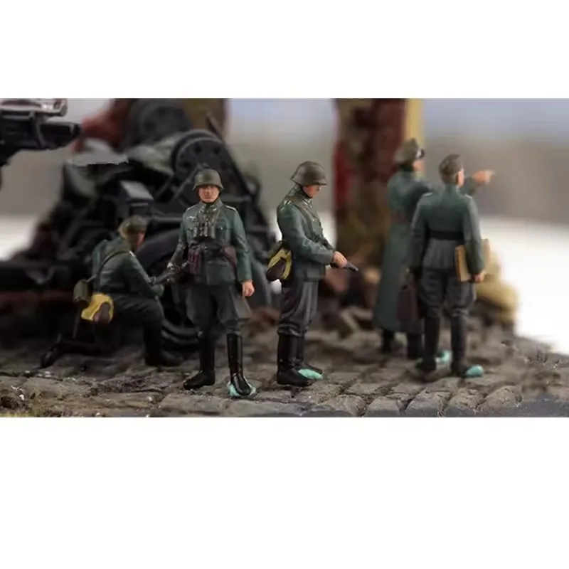 Modell im Maßstab 1:72 aus Kunstharz, deutscher Offizier, Kommunikationsbefehl, Gruppe 5, Soldaten, Actionfigur, Spielzeug, Szene, Zubehör, Ausstellungspuppen