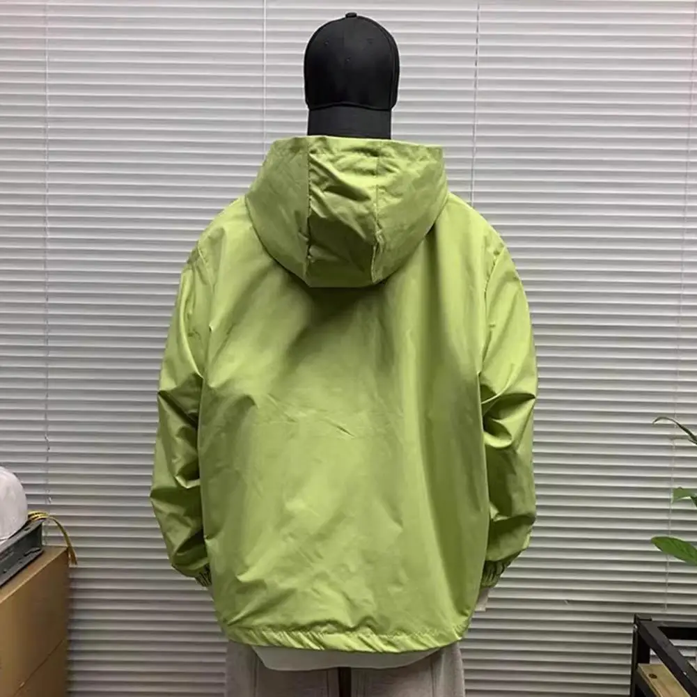 Summer Ice Silk Windbreaker Men's Lightweight Hooded Clothes Fishing Jacket Outdoor Hiking Top For Cycling Running Travel