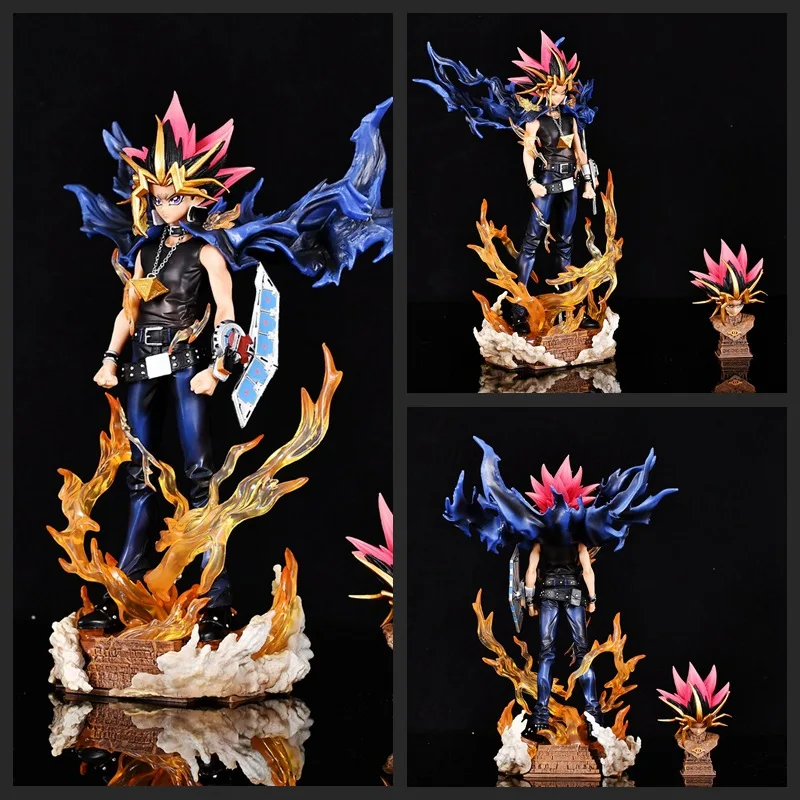 The Dark Side Of Dimensions Figure Yugi Muto 27cm Figures Double Headed Carving Model Statue Doll Collection Decoration Toy Gift