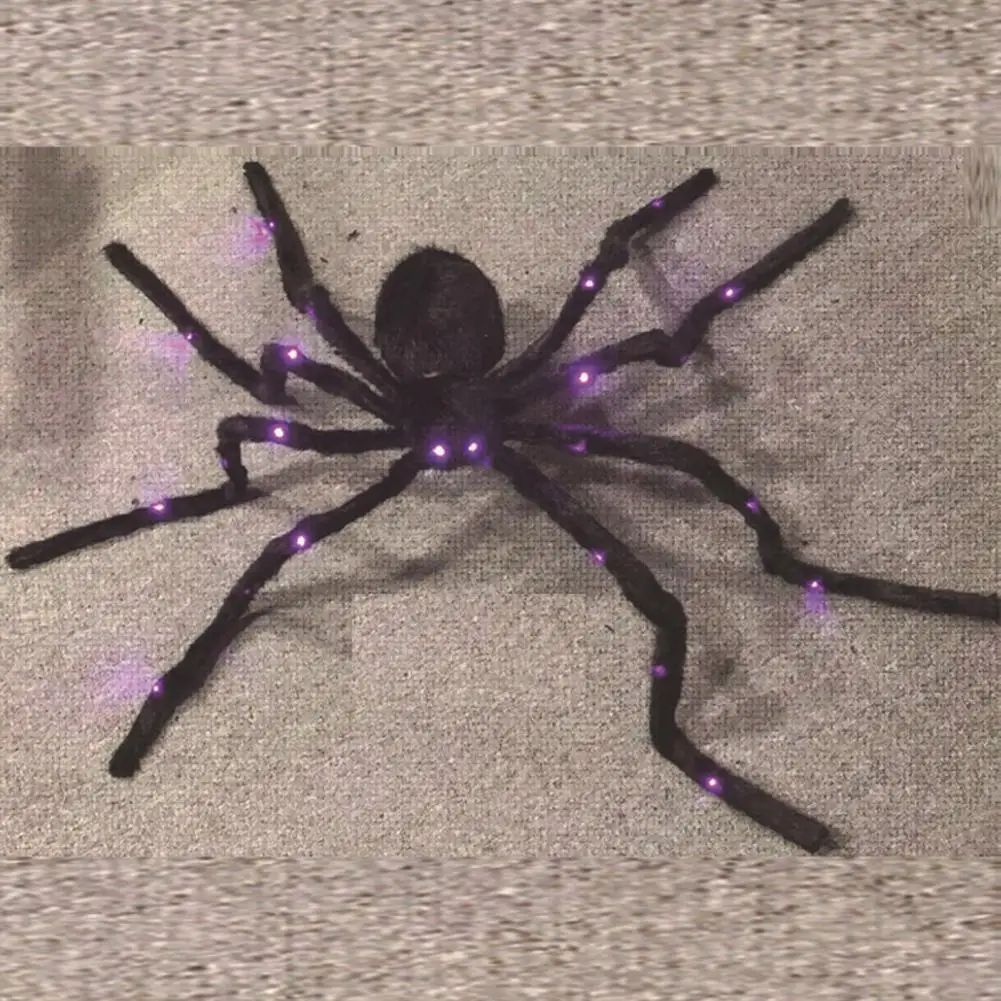 Halloween Yard Decor Halloween Decoration Spooky Spider Led Light Decoration Realistic Glowing Halloween Ornament with Trick