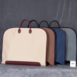 Bolsa de ropa de tela Oxford de lujo, organizador de almacenamiento de armario con cremallera para trajes, vestido, abrigo, cubierta de transporte, cubierta de viaje de negocios