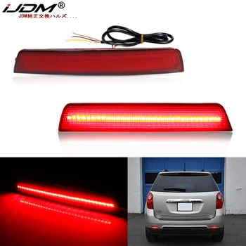 IJDM Red LED Bumper Reflector Lights for 2010-2017 Chevrolet Equino Function as Tail, Brake and Rear Fog Lamps, Turn Signal Lights