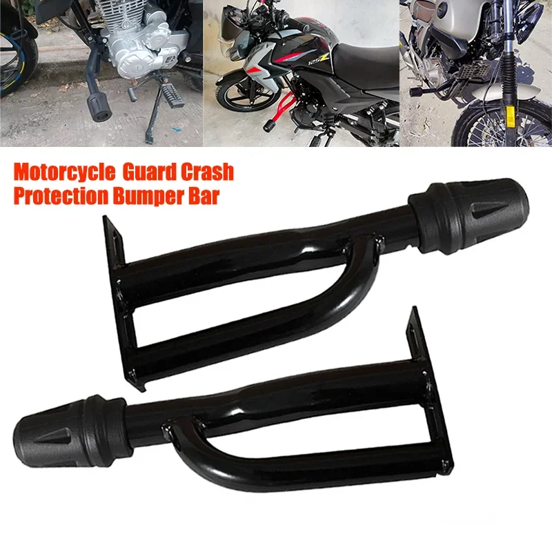 DT125 FT150 para Italika Honda Suzuki Hero protector Universal para motocicleta barra de choque amortiguador inferior protección de marco parachoques de montaje lateral