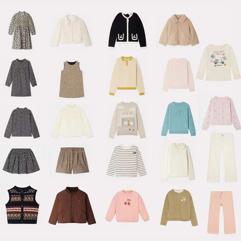 

in stock 2025 bp Autumn Baby Girls Dresses kids Dresses for Birthday Girls Kids Pink Pants Red Jackets