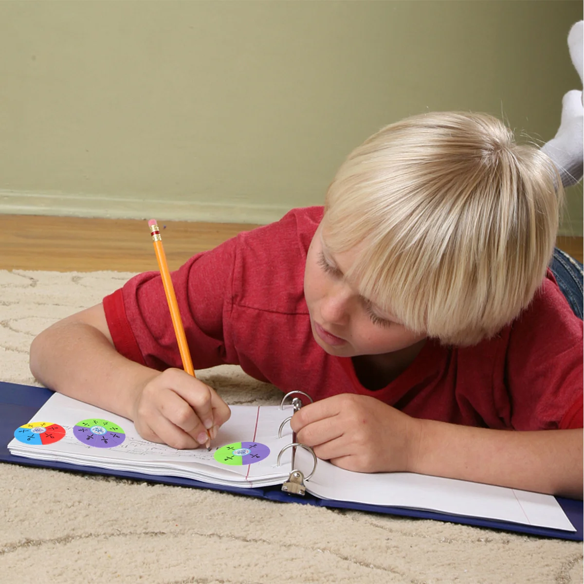 1セットの分数プレミアム素材カラフルな教育用パイパズル数学の概念を視覚化する子供用分数円