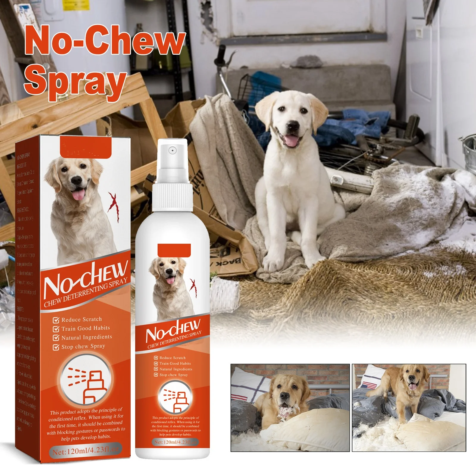 Pet Anti Chew Spray Prevent Biting Scratching Stop Sofa Chewing Gnawing Corrector Furniture Protect Dog Behavior Training Liquid