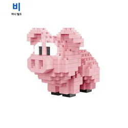 Parrot Puzzle Assembly Building Blocks Toys Animal Series 3D Model Micro Mini Diamond Brick Children Toy Pig Panda Hamster Snail