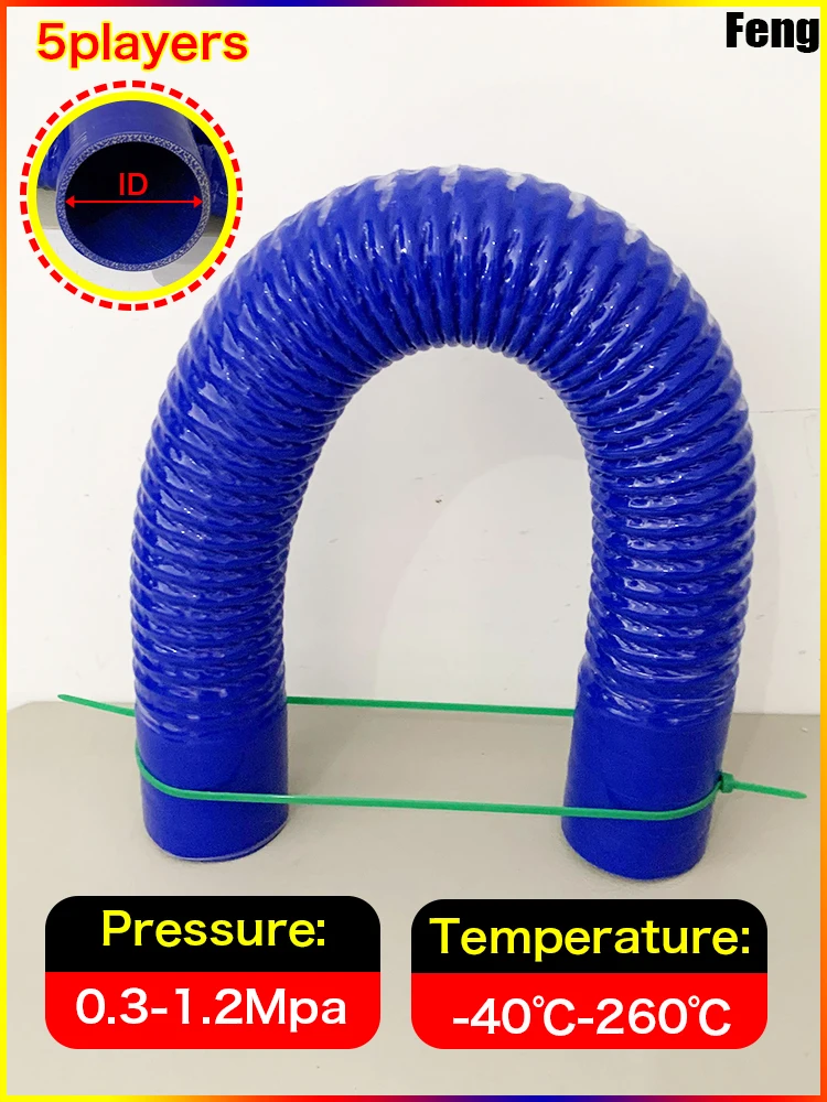 Silicone Flexible Hose ID 30-100mm 2 ClampsRadiator Tube Pipe For Air Intake High Temperature High Pressure Rubber Joiner