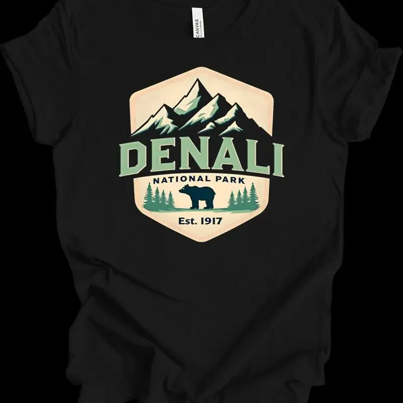 Футболка Denali National Park Retro Explorer Alaska Wilderness Adventure