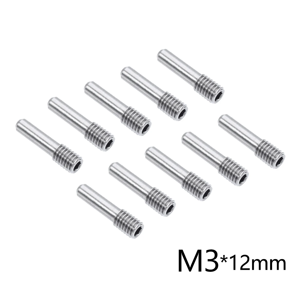 10pcs M3*12mm M4*12mm Set Screw Front/Rear Bumper Pin Screws Middle Axle Bolt for 1/10 RC Crawler SCX10 Car Models