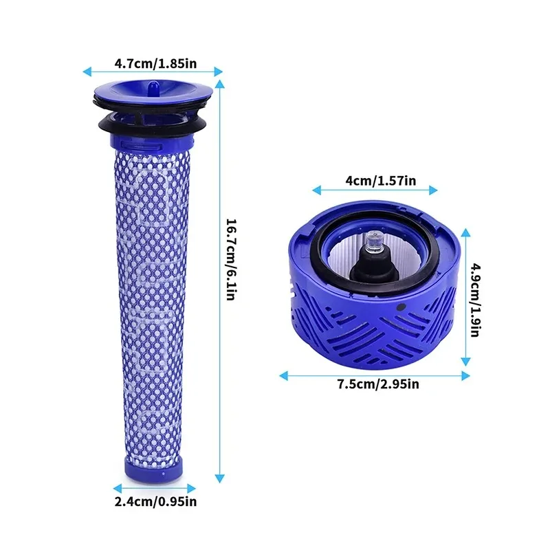 For Dyson V6 DC59 Vacuum Cleaners HEPA Filter, Pre-Filter and Post- Filter Replacement Parts，DY-96674101 & DY-96566101 image 2