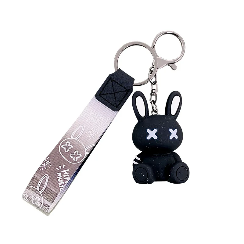 Creative Rhinestone Rabbit Keychains For Women Bag Pendant Keyrings Cute animal Key Chain Car Key Ring Holder Drop Shipping