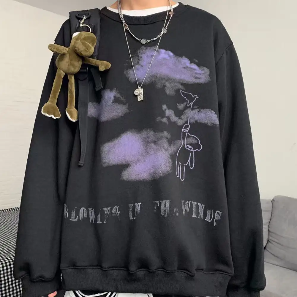 T shirt for men Autumn Oversize Long-Sleeved Tees Men\'s Clothing Y2k Vintage Printed Gym Anime shirt Tops Man Graphic T-shirts