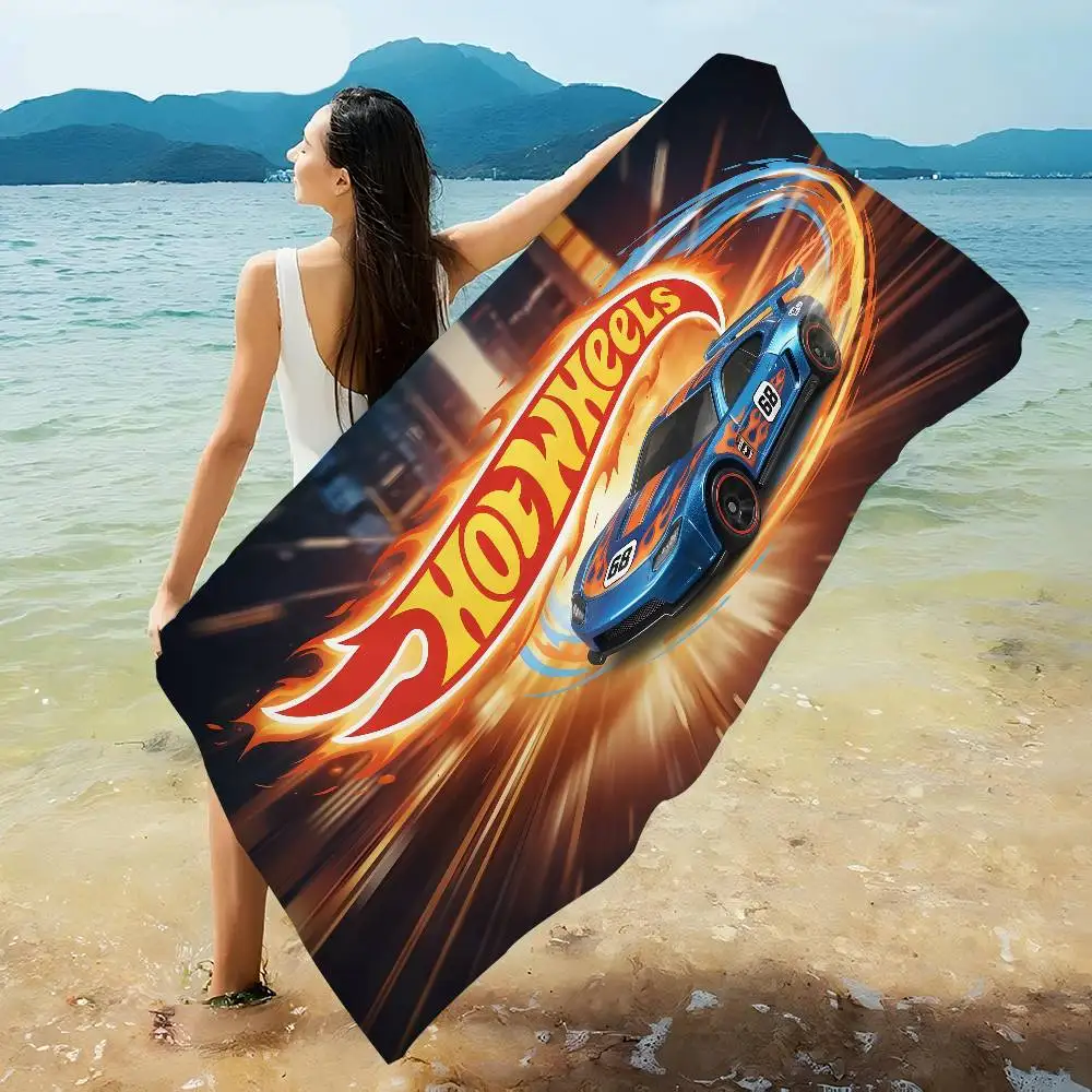 Hot Wheels Microfiber Printed Beach Towel Mountain Climbing Yoga Beach Swimming Running Absorbent Soft Towel