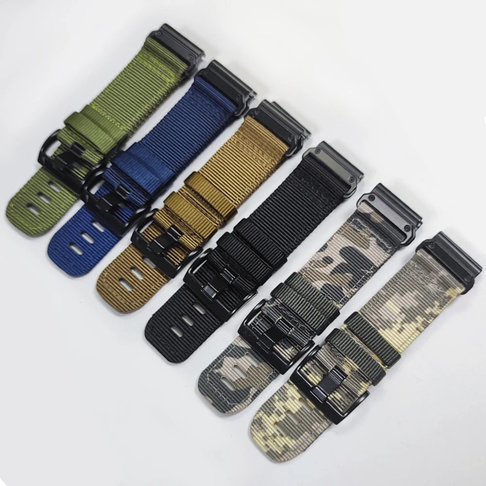 22mm 26mm Nylon Watch Strap For Garmin Instinct 2X / Forerunner 965 955 / Epix Pro 47mm 51mm Bracelet Quickfit Replacement Band image 2