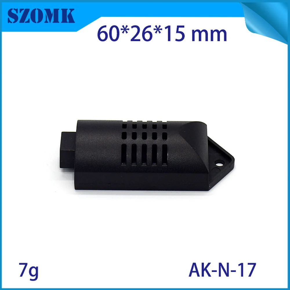 2Pieces Plastic temperature sensor junction box humidity abs housing case enclosure 61x26x17mm outdoor project case pcb szomk