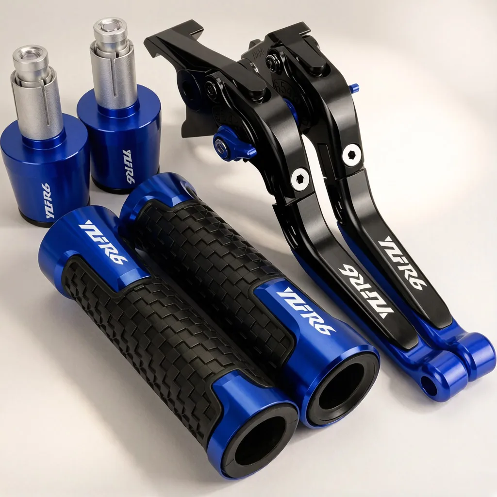 

For YAMAHA YZF-R6 2005-2016 2015 2014 2013 2012 2011 7/8"22MM Handlebar Grips Handle Bar Grip Ends Brake Clutch Levers YZFR6