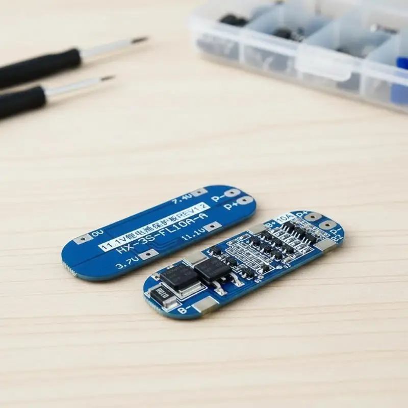 12V 3S Lithium Battery Protection Board Overcharge Over-discharge Short Circuit Guard for DIY Battery Pack E-bike Use