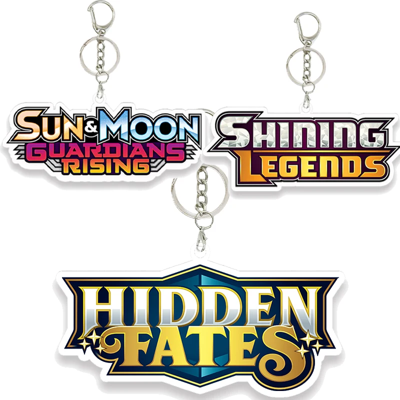 

Kawaii Portable Sun Moon Series Ptcg Live Logo Diy Acrylic Keychain Pocket Monster Anime Cartoon Backpack Pendant Toys Gifts