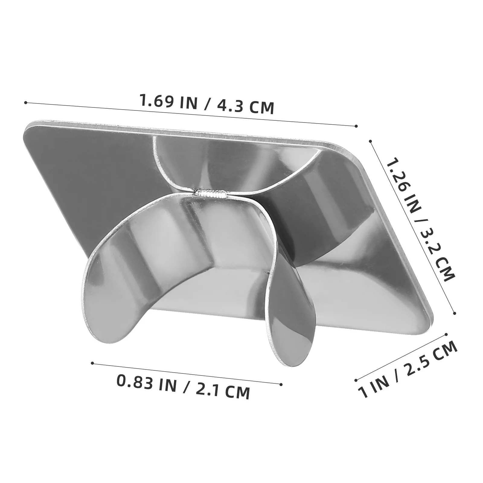 2 قطعة الفولاذ المقاوم للصدأ مسمار الفن لوحة صغيرة مربع اللون خلط أداة لكريم الأساس أحمر الشفاه الصباغ Diy بها بنفسك تصميم مانيكير #2