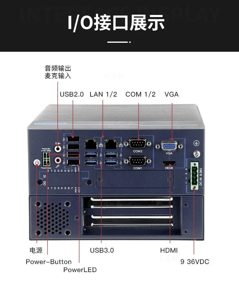 Mini computer industriale incorporato, dotato di computer industriale Core i7 a basso consumo di 9a generazione