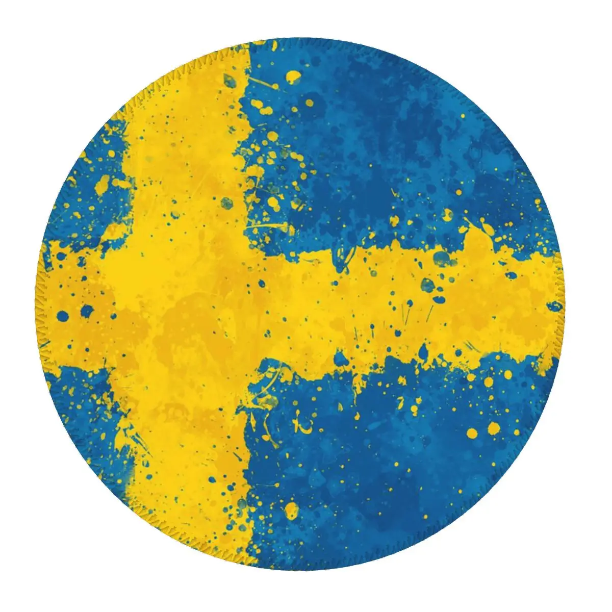 

Круглый коврик для мыши с шведским флагом, коврик для клавиатуры и мыши, игровой коврик для ноутбука, коврик для офисного стола