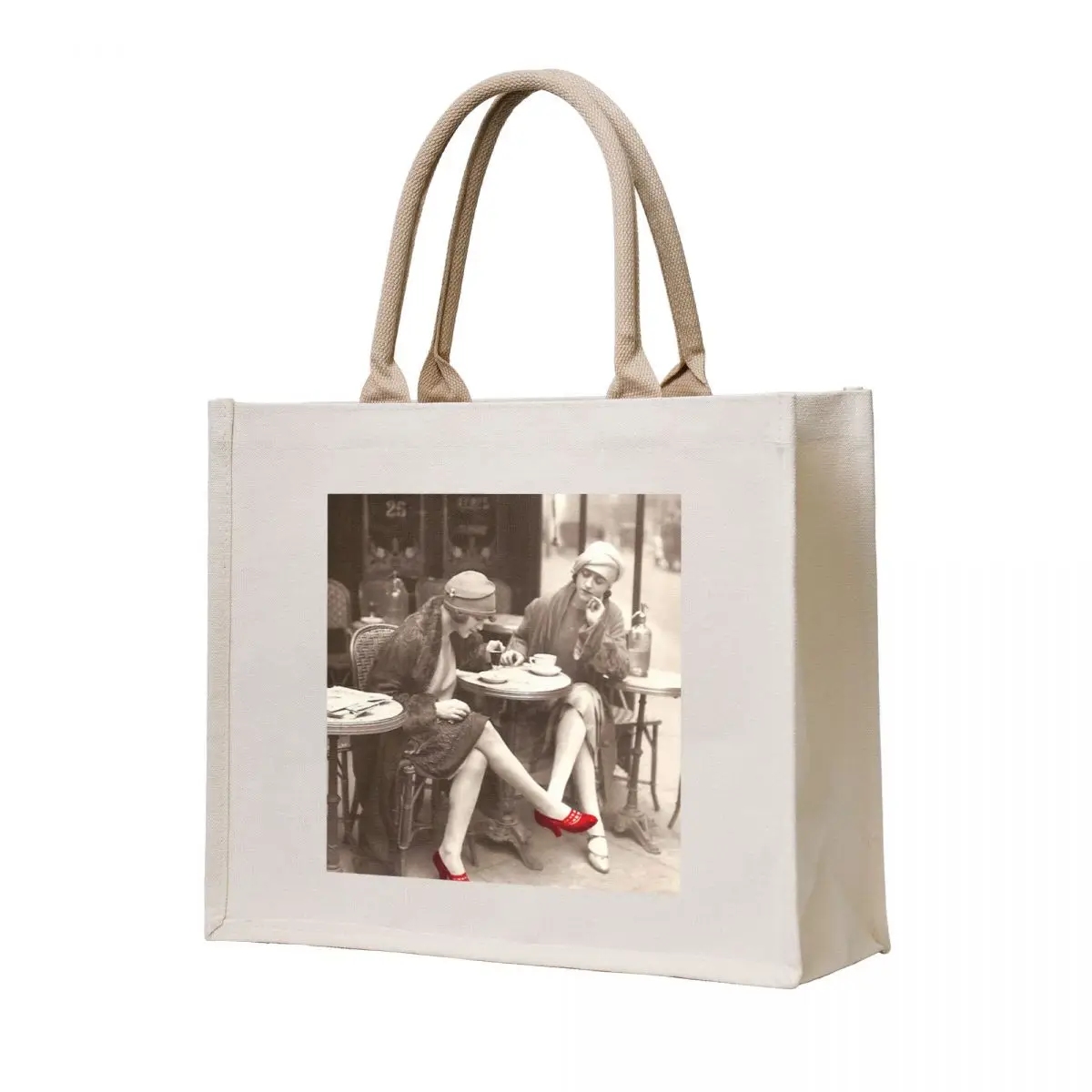 

Red Shoes Vintage Paris Fashion Paris Cafe Tote Bag large size bags bags woman 2025 shopping bag logo