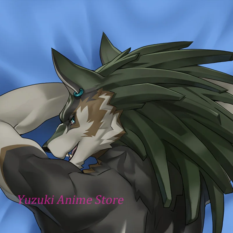 Hugging Body Pillowcase Wolf Link Furry Dakimakura Anime Life-Size Double-Sided Print Pillow Cover Gift