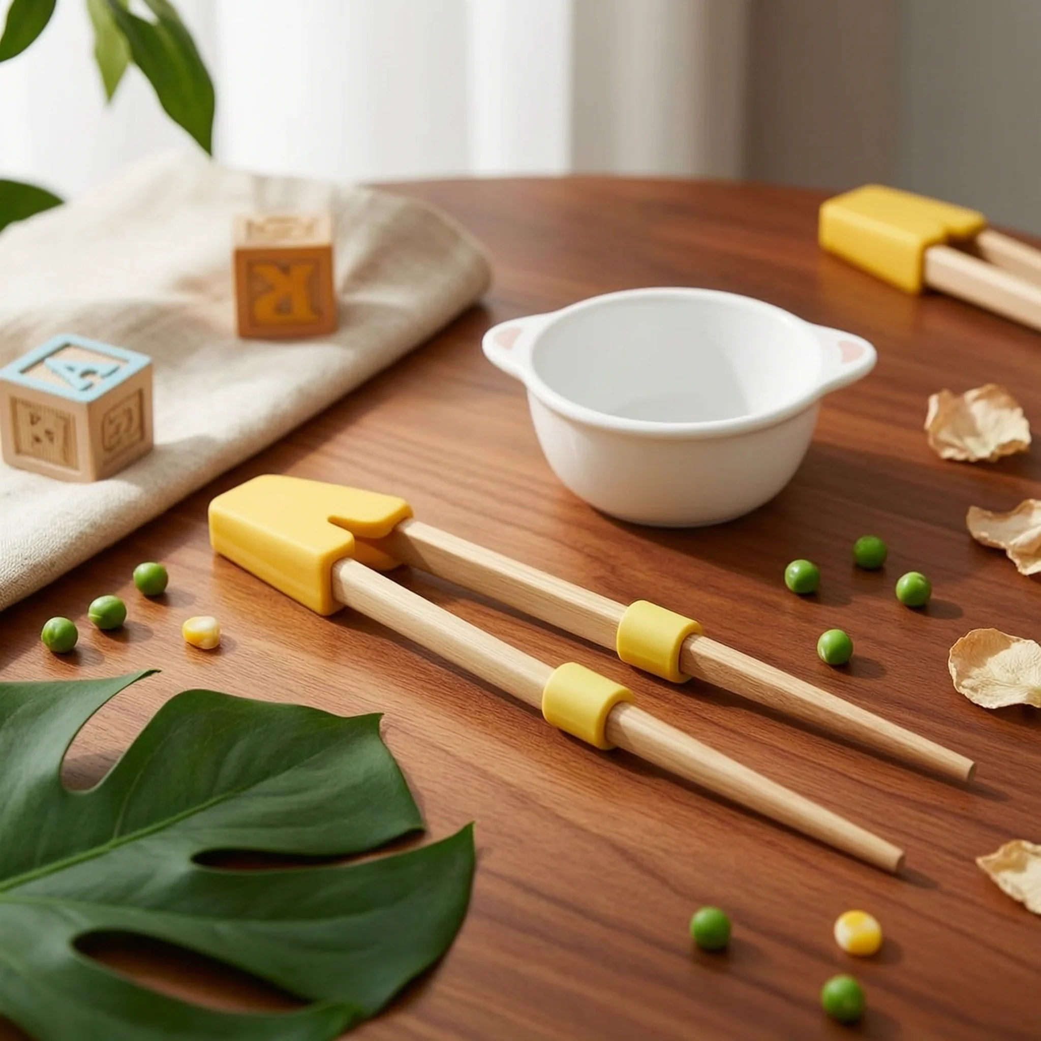 Kids Learning Chopsticks No Splinters Learning Chopsticks Children's Tableware Reusable Phthalate-Free Safe