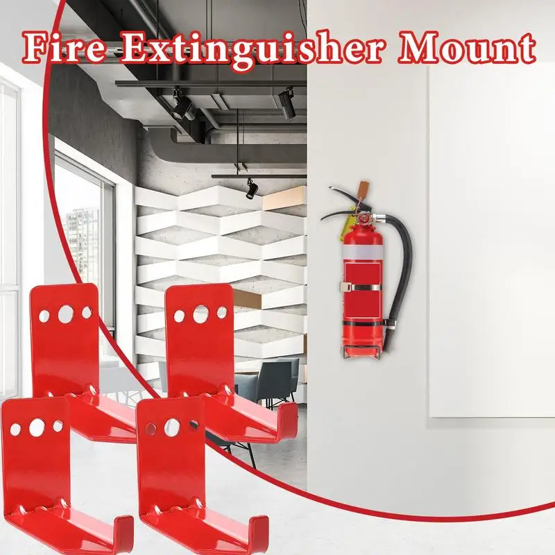 Fire Extinguisher Bracket 4X Fire Extinguisher Hangers Metal Fire Extinguisher Holders With Screws For 5 To 40 Lb Extinguishers - view 4