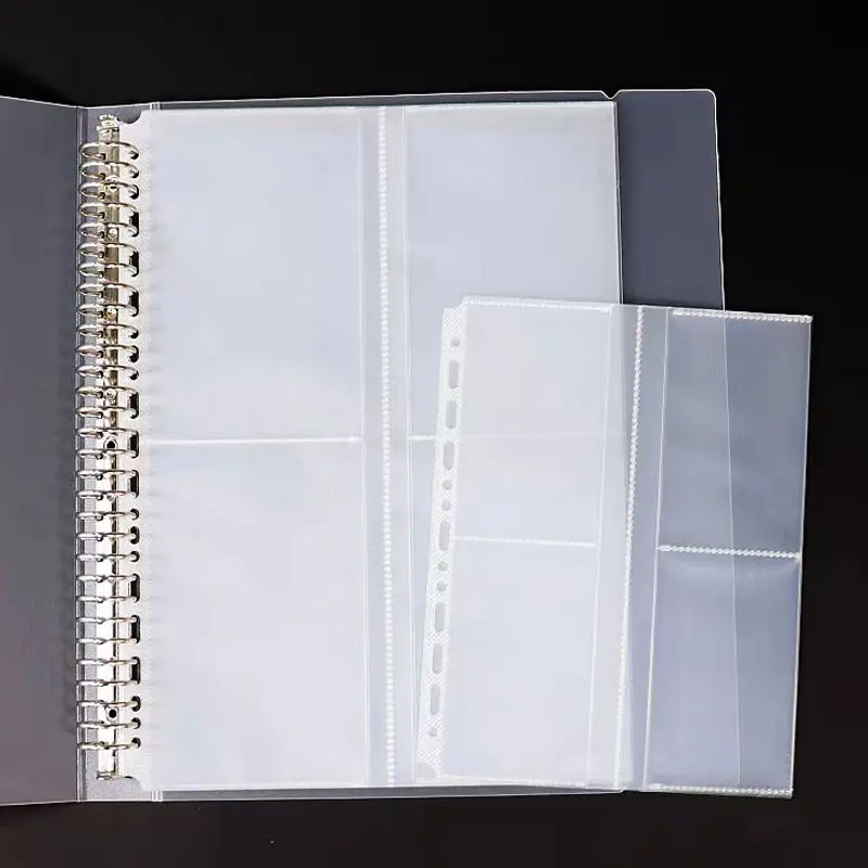 Organizador De Folha De Papel De Plástico Transparente, Pasta De Bolso, Saco De Documento De Folha Solta, Arquivo Claro, Folha Divisor De Página, A4, B5, A5, Protetores, 20Pcs