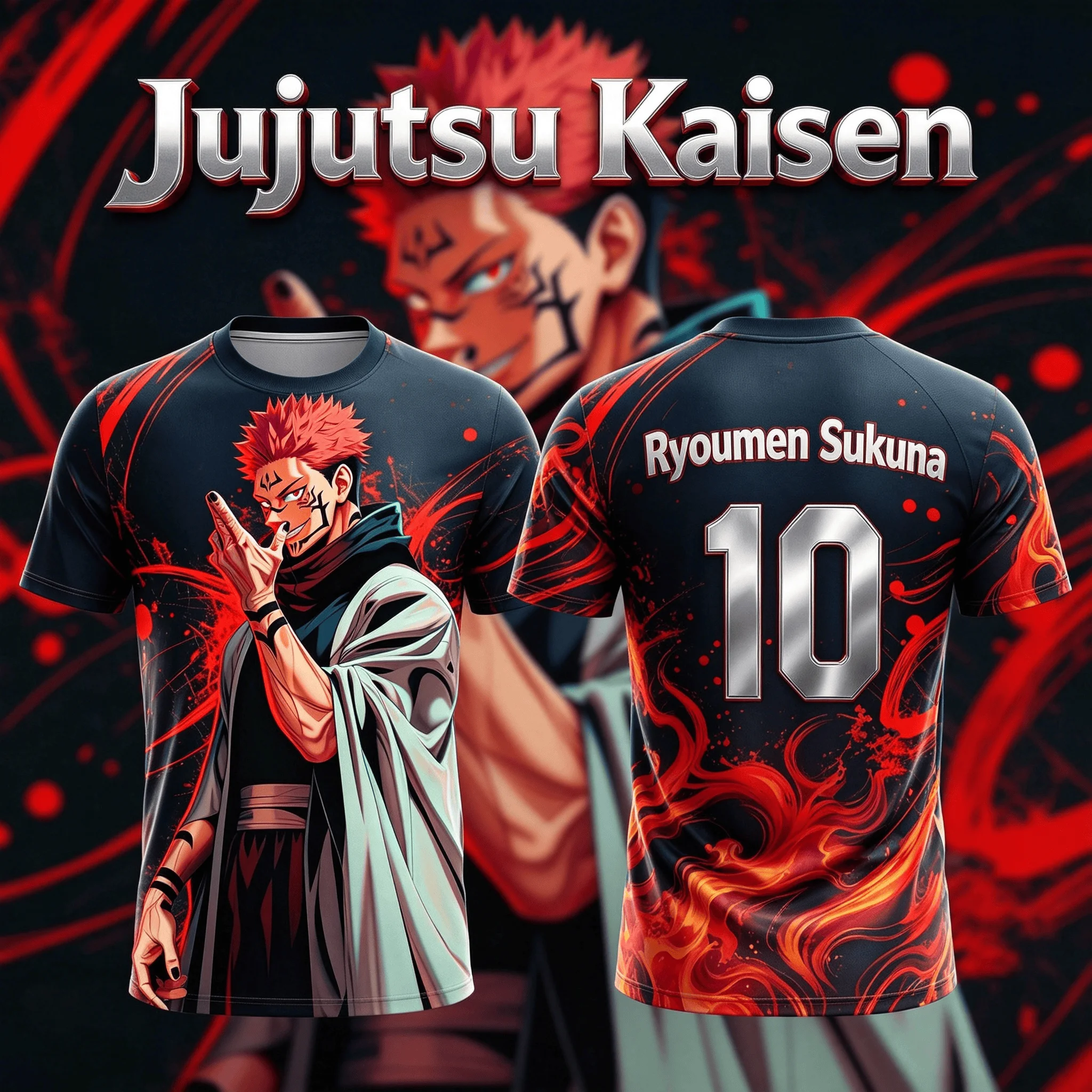 Anime Jujutsu Kaisen Ryomen Sukuna 3D Print Breathable Sports T-shirt Y2K 2026 Summer Trendy Unisex Tops for Adults Kids