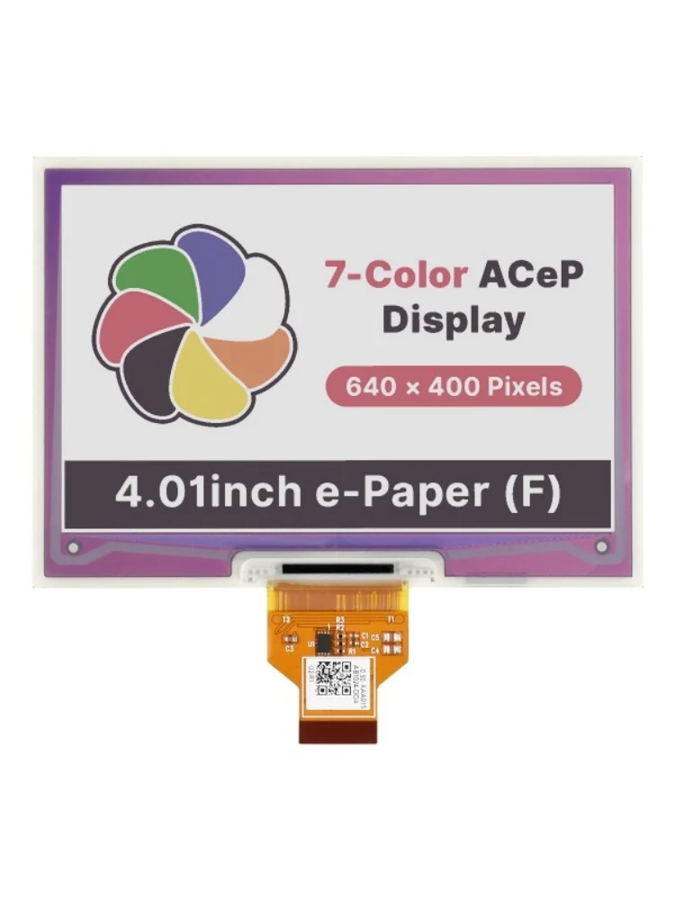 E-Paper E-ink Raw 디스플레이, PCB 없음, ACeP 7 컬러, 640 × 400, 4.01 인치