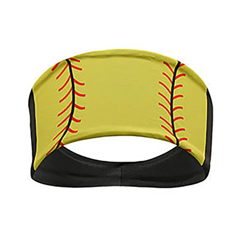 Wide Softball Sports Headbands para Mulheres e Meninas, Acessórios para Cabelo, Hairband, Cabelo Bandanas, Beisebol, Ioga, Fitness, Sweat Ball