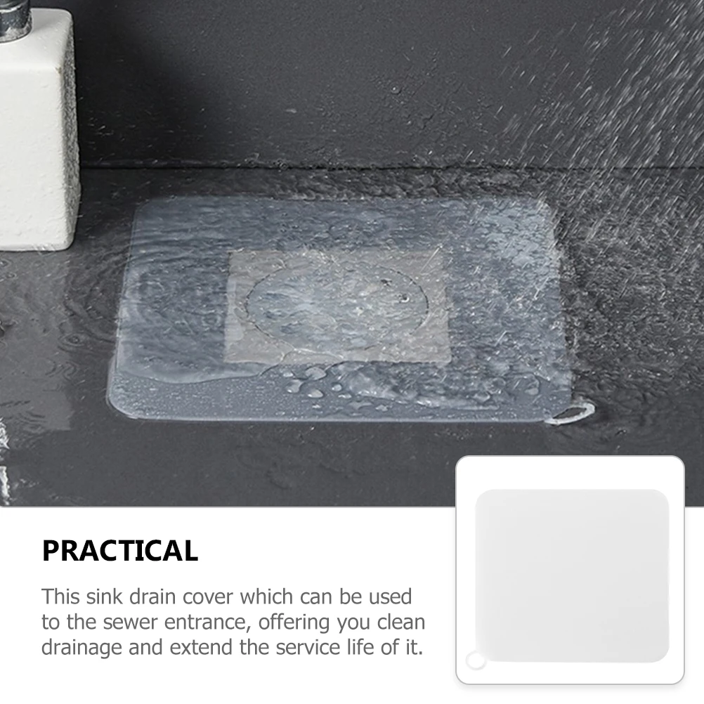 

2pcs Floor Drain Cover Square Insect Proof Water Blocking Bathroom Drain For Bathtub Kitchen Sink Corner Sewer Cover Easy
