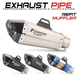51mm Inlet Universal Motorcycle for Exhaust Muffler FZ1 R6 R15 R3 ZX6R ZX10 Z900 1000 CBR1000 GSXR1000 B10