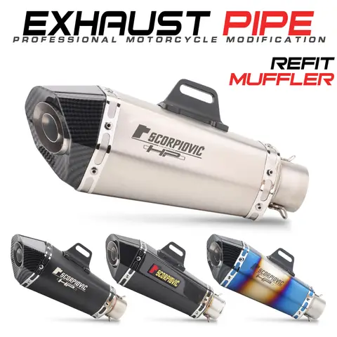 51mm Inlet Universal Motorcycle for Yoshimura Exhaust Muffler FZ1 R6 R15 R3 ZX6R ZX10 Z900 1000 CBR1000 GSXR1000 B10
