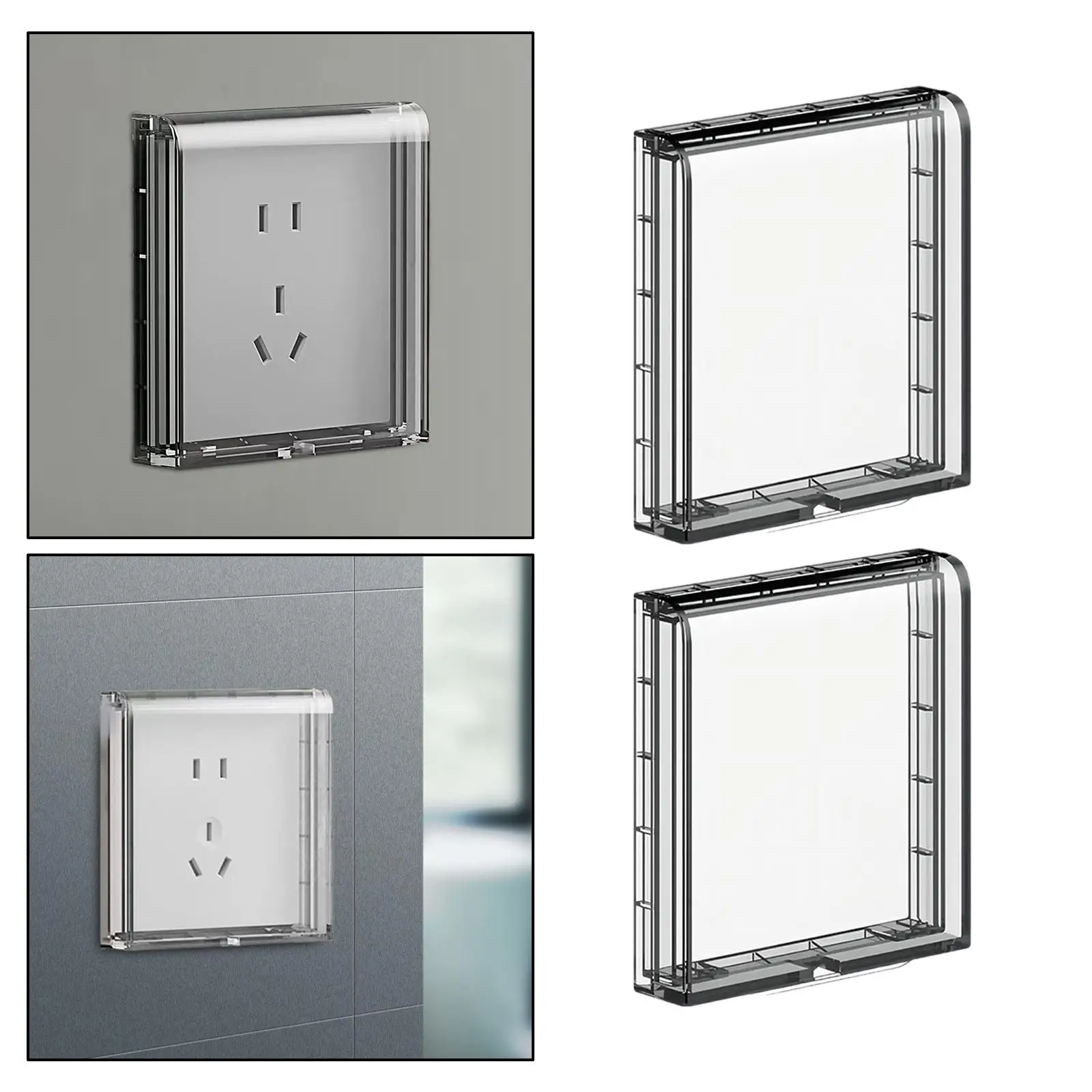 86 Type Switch Cover Protector Socket Waterproof Box Outlet Cover for Balcony Bathroom Courtyards Home Improvement Swimming Pool